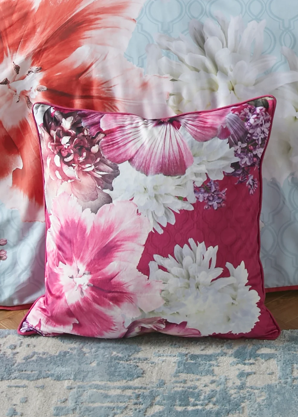 Laurence Llewelyn-Bowen Mayfair Lady Pink Filled Cushion (55cm x 55cm) - 55 x 55cm Image 2
