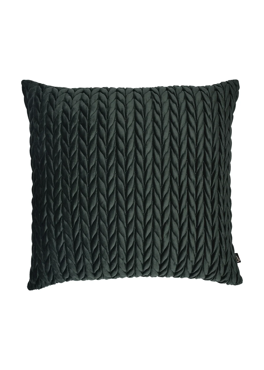 Laurence Llewelyn-Bowen Amory Velvet Green Filled Cushion (43cm x 43cm) - 43W X 43D Image 2