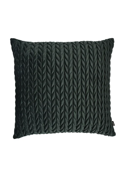 Laurence Llewelyn-Bowen Amory Velvet Green Filled Cushion (43cm x 43cm) - 43W X 43D Image 2