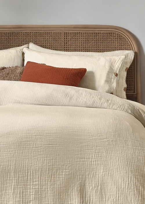 Yard Lark Muslin Cotton Duvet Cover Set Natural - Single Image 3