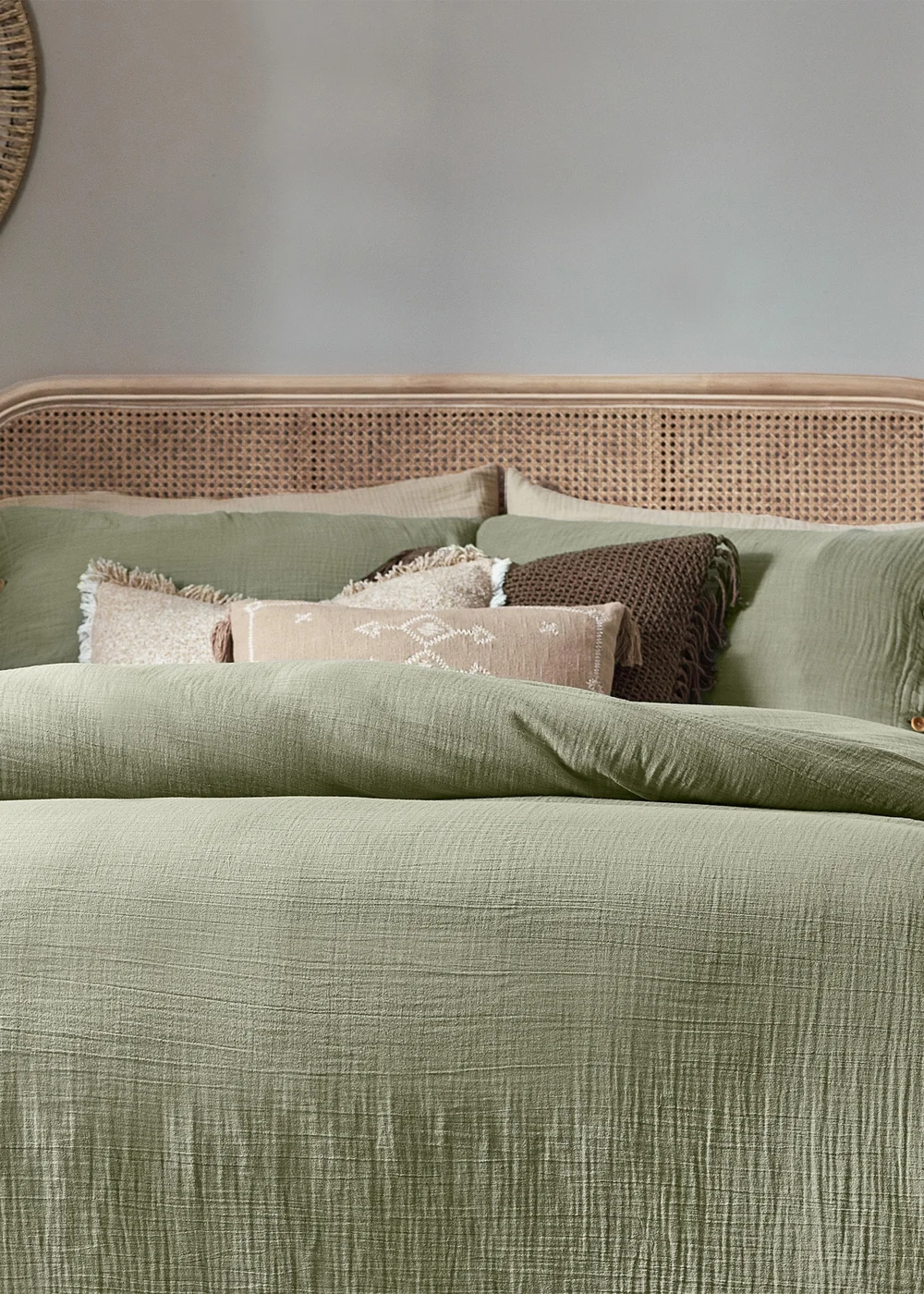 Yard Lark Muslin Cotton Duvet Cover Set Eucalyptus - Single Image 3