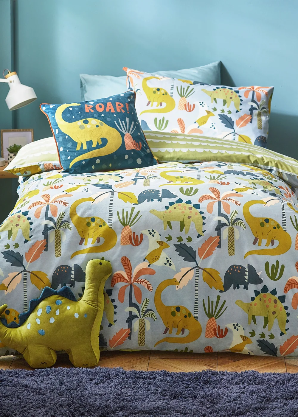 little furn. Little Dinos Scandi Duvet Cover Set - Toddler Image 1