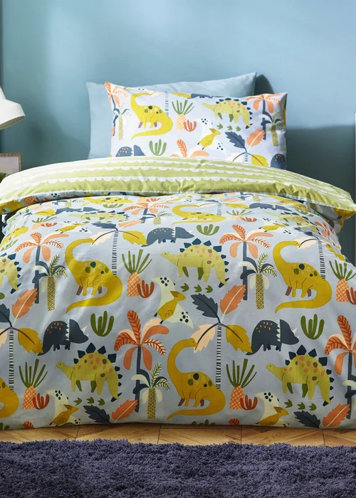 little furn. Little Dinos Scandi Duvet Cover Set - Toddler Image 4