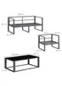 Outsunny 4 Pieces Garden Sectional Sofa Table Furniture Set Aluminium w/ Cushion - One Size Image 3