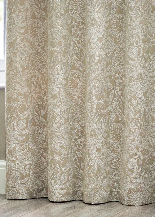 Wylder Nature Bali Botanical Jacquard Eyelet Curtains Natural - ZAC Image 4