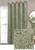 Wylder Nature Bali Botanical Jacquard Eyelet Curtains Olive - ZAC Image 1