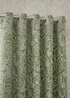 Wylder Nature Bali Botanical Jacquard Eyelet Curtains Olive - ZAC Image 3