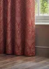 Paoletti Gatsby Jacquard Eyelet Curtains Terracotta - ZAC Image 3