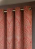 Paoletti Gatsby Jacquard Eyelet Curtains Terracotta - ZAC Image 4