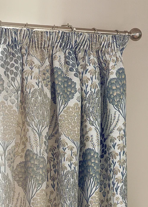 Wylder Nature Ophelia Floral Jacquard Pencil Pleat Curtains - 46W X 72D (117x183cm) Image 3