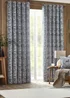 furn. Winter Woods Animal Chenille Eyelet Curtains Midnight - ZAC Image 2