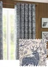 furn. Winter Woods Animal Chenille Eyelet Curtains Midnight - ZAC Image 1