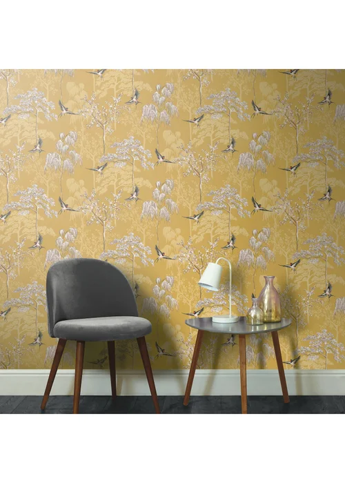 Arthouse Japanese Garden Ochre - One Size Image 3