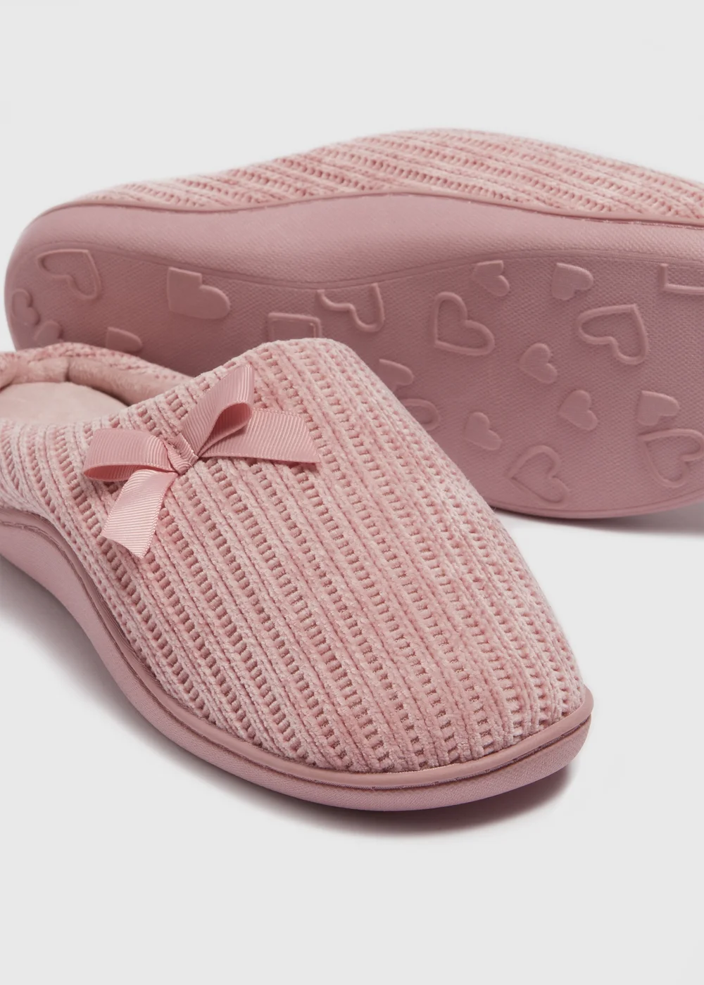 Pink Hidden Support Mule Slippers - Small Image 2