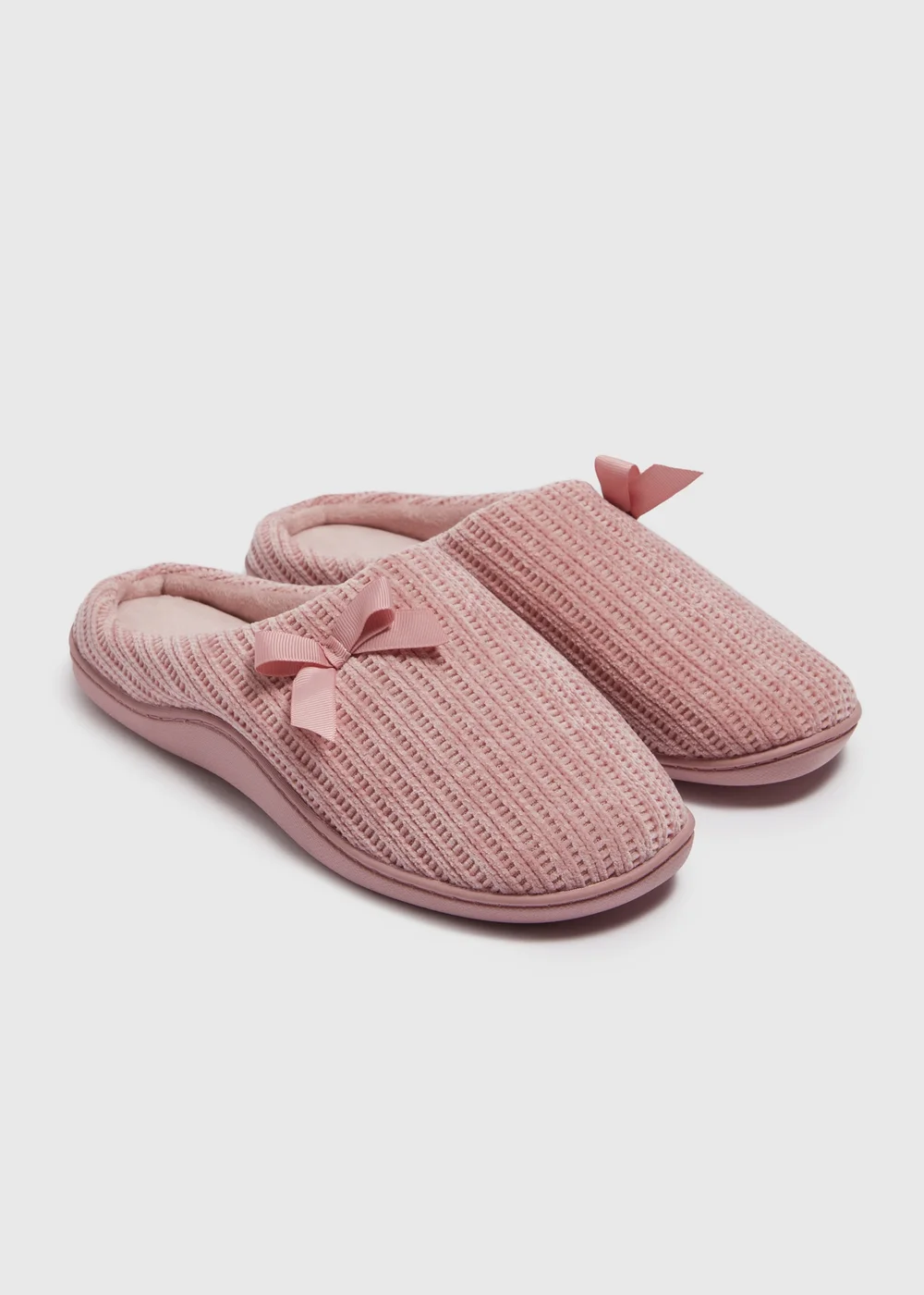 Pink Hidden Support Mule Slippers - Small Image 1