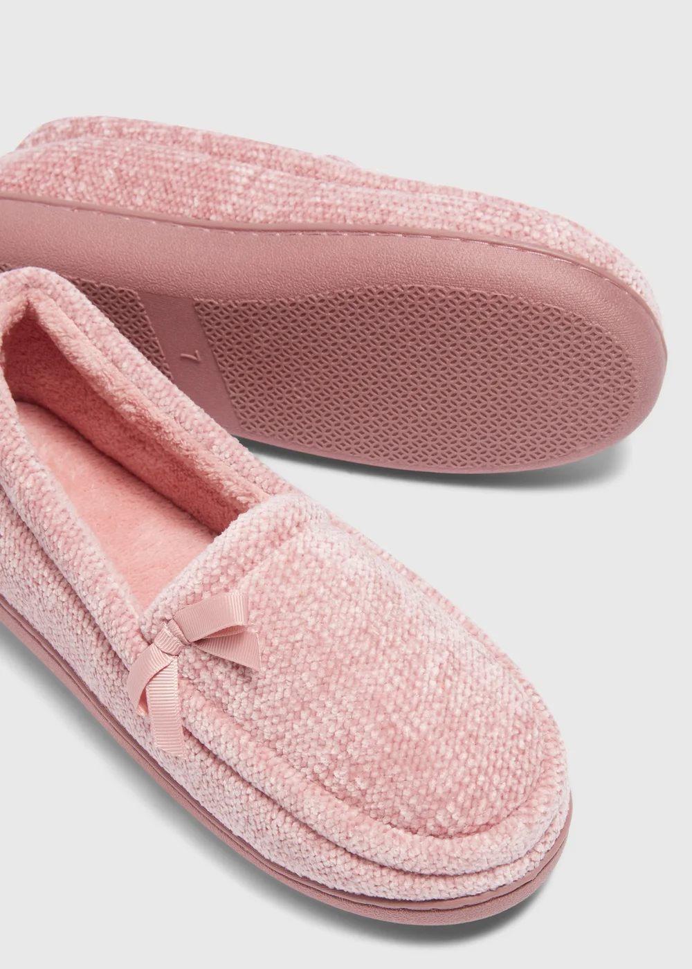 Pink Full Velour Slippers - Size 3 Image 2