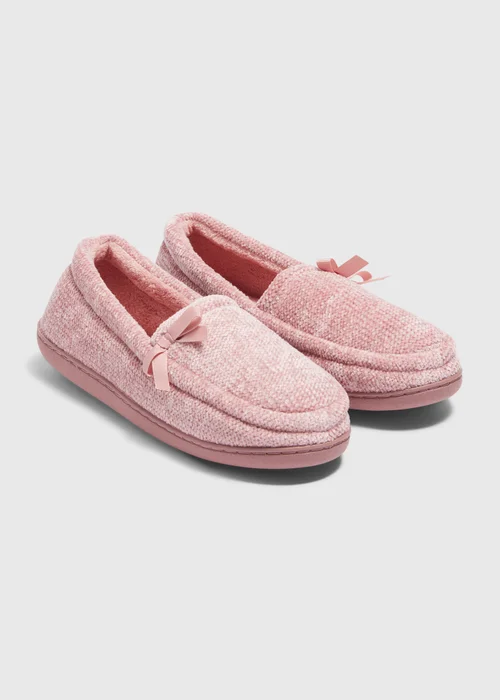 Pink Full Velour Slippers - Size 3 Image 1