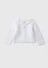 Baby White Frill Knitted Cardigan (Newborn-23mths) - Up to 1 Month Image 1