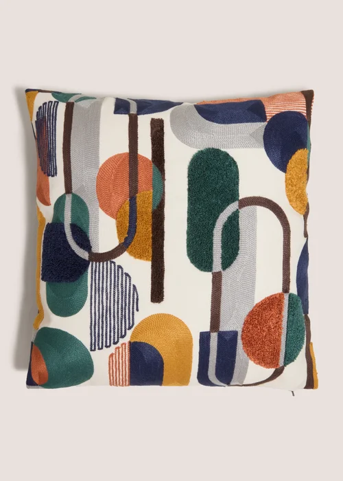 Colourful Geometric Cushion Image 1
