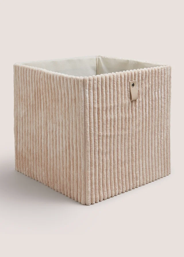 Cream Corduroy Foldable Box