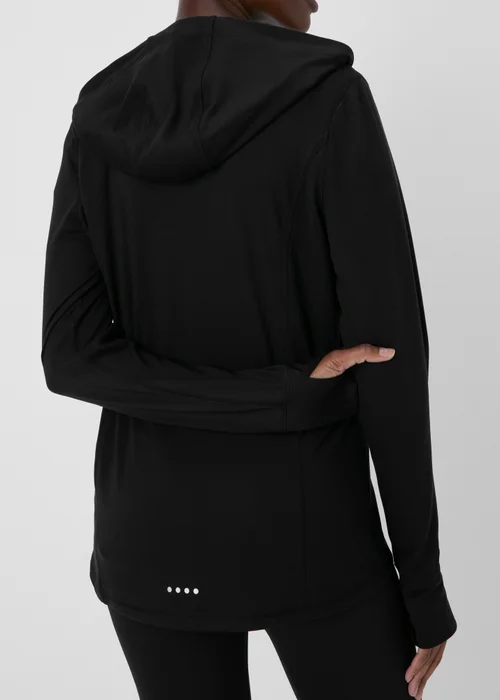 Souluxe Black Zip Up Hoodie - Small Image 3