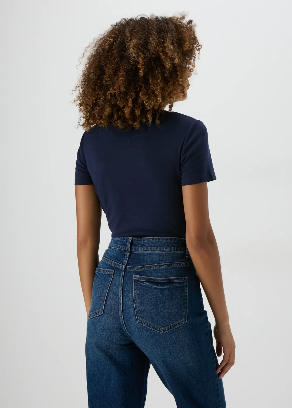 Navy Fitted T-Shirt - Size 8 Image 2