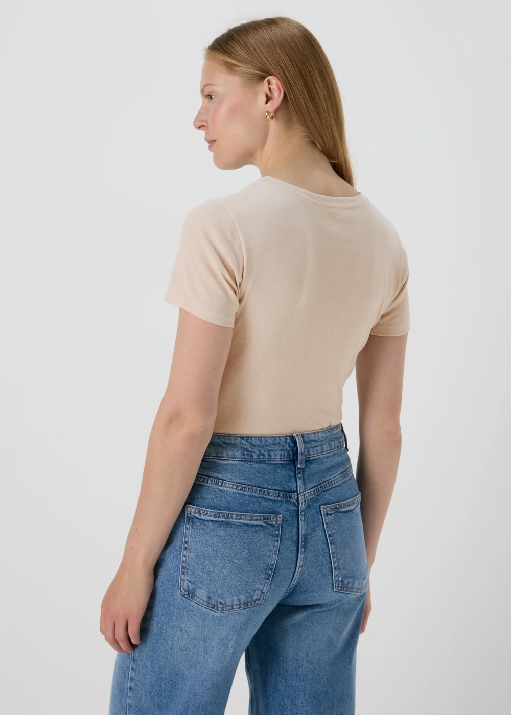 Beige Fitted T-Shirt - Size 24 Image 2