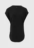 Black Longline T-Shirt - Small Image 5