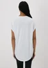 White Longline T-Shirt - Small Image 2