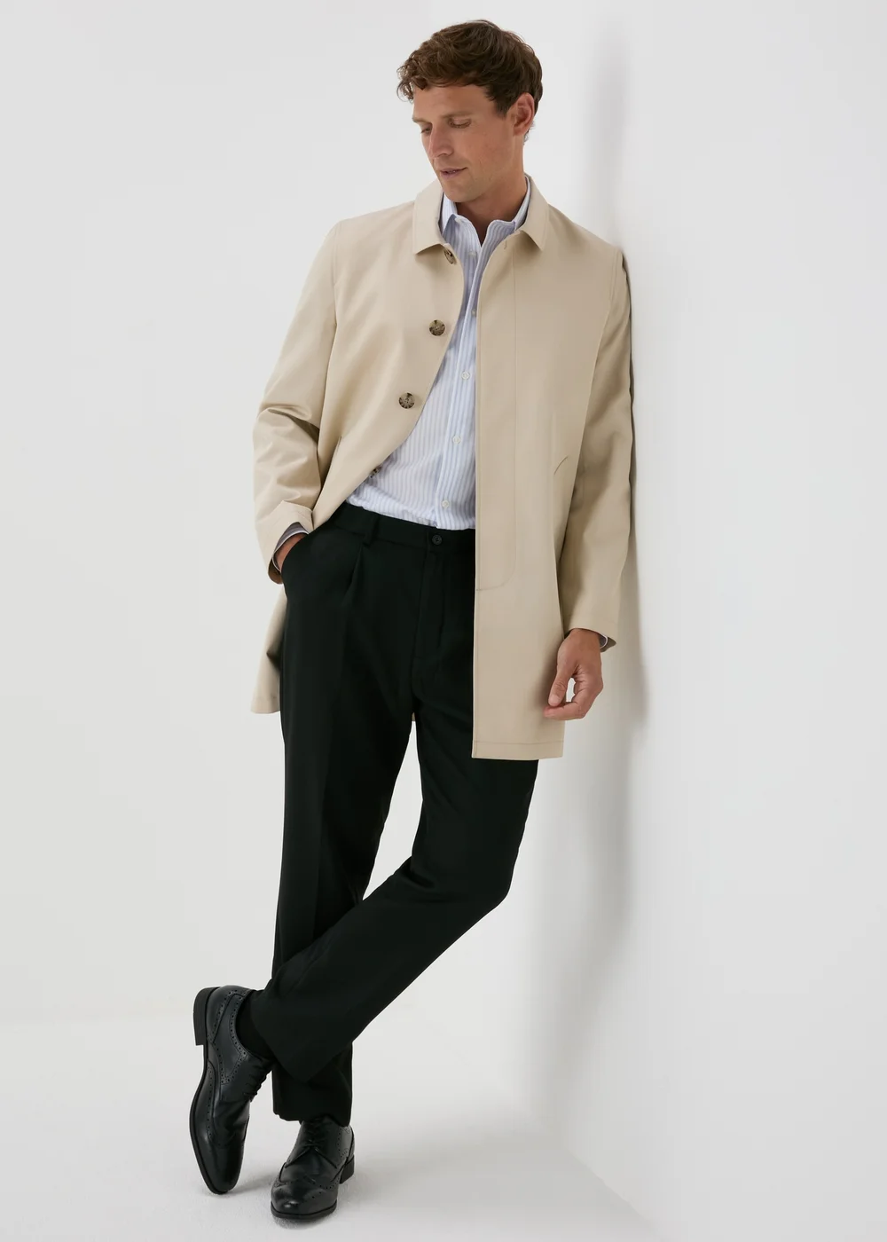 Taylor & Wright Blue Stripe Slim Fit Shirt - Small Image 2