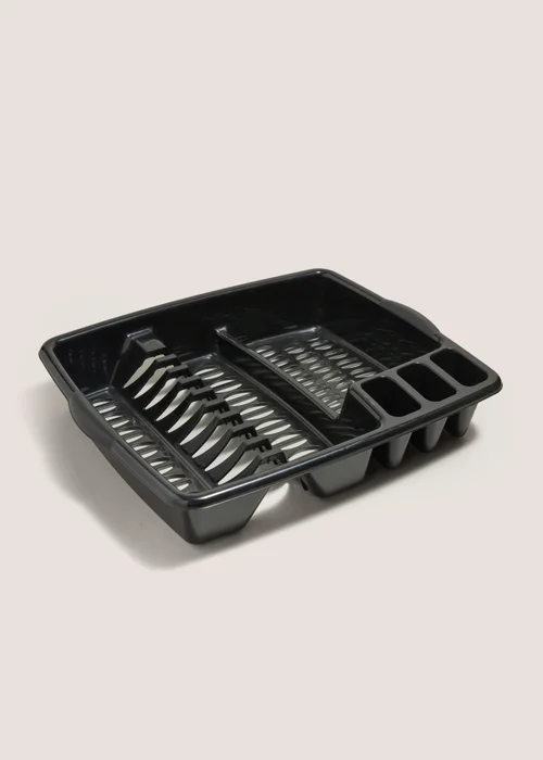 Black Plastic Dish Drainer (46cm x 37cm x 9cm) Image 1