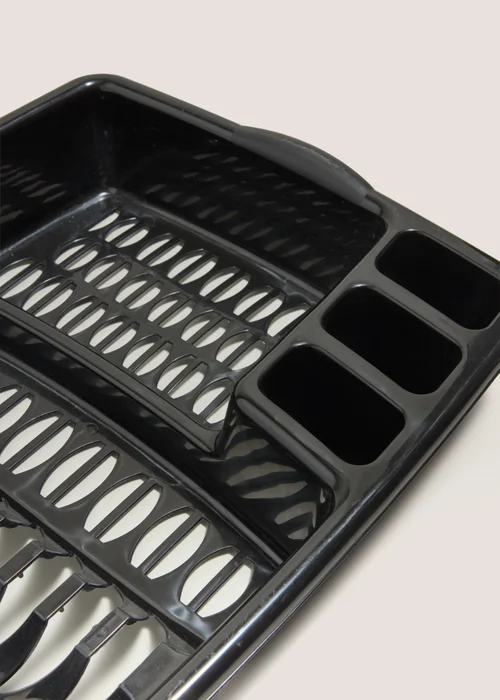 Black Plastic Dish Drainer (46cm x 37cm x 9cm) Image 2
