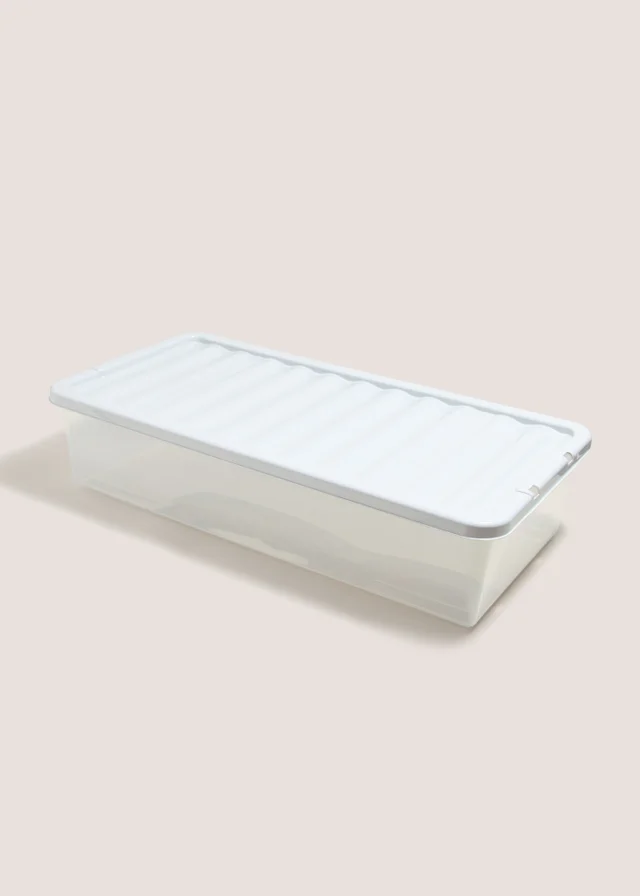 Grey Lid Under Bed Storage Box (42 Litres)