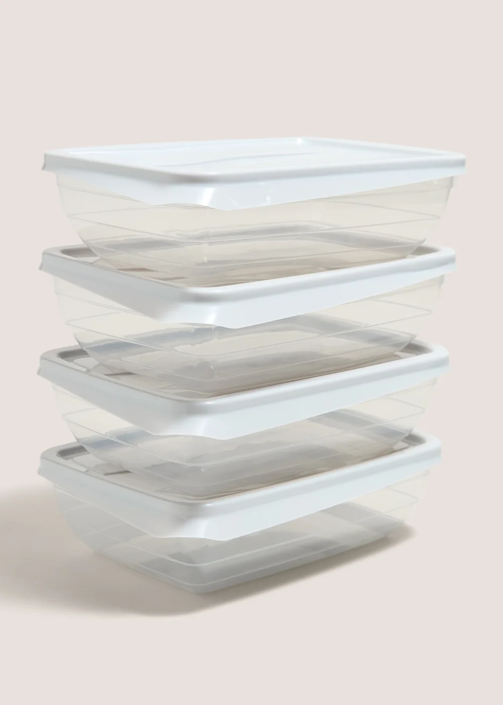 4 Pack Clear Essential Containers Image 1