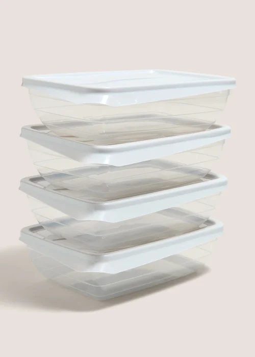 4 Pack Clear Essential Containers Image 1