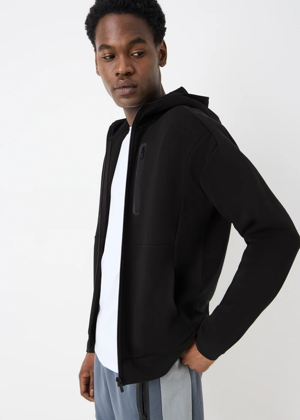 Souluxe Black Zip Up Hoodie - XS Image 1