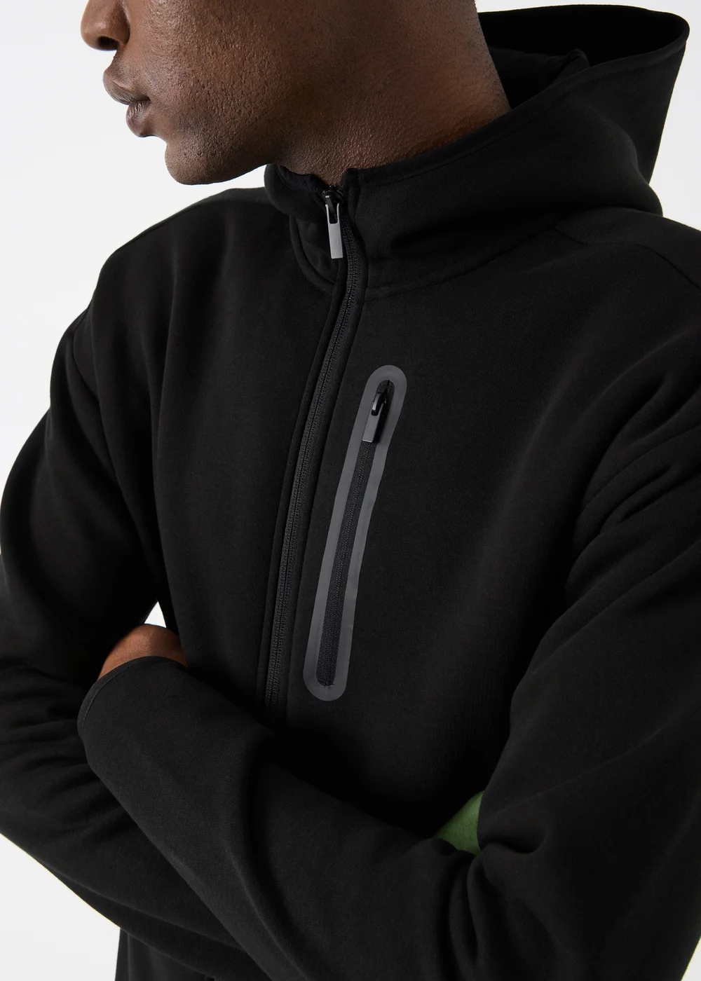 Souluxe Black Zip Up Hoodie - XS Image 3
