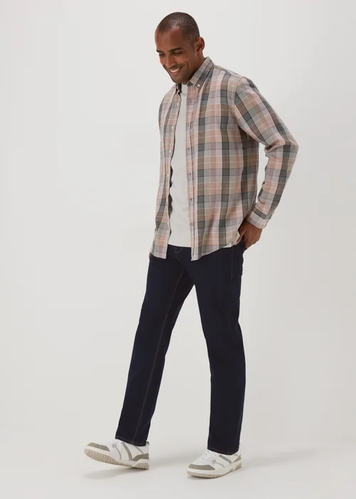 Dark Denim Straight Jeans - 34 Waist Short Image 4