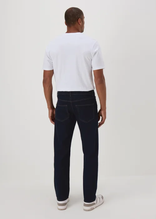 Dark Denim Straight Jeans - 34 Waist Short Image 2