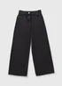 Girls Black Wide Leg Jeans (7-15yrs) - Age 7 Years Image 1