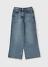 Girls Blue Mid Wash Wide Leg Jeans (7-15yrs) - Age 7 Years Image 1