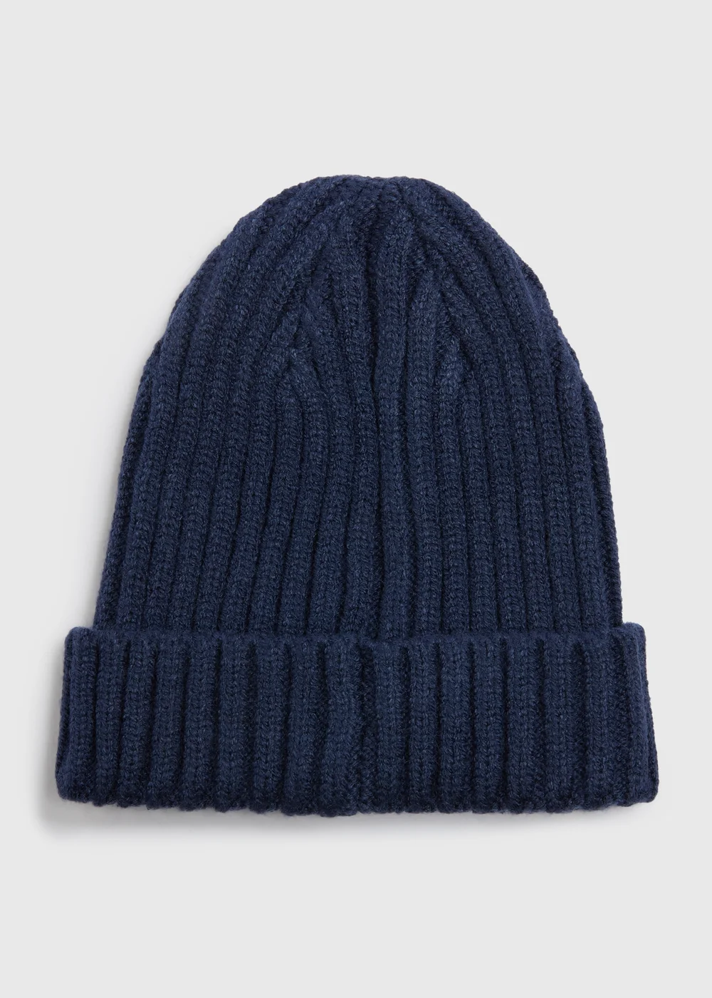 Baby Navy Ribbed Beanie (Newborn-23mths) - Age 3 - 6 Months Image 1