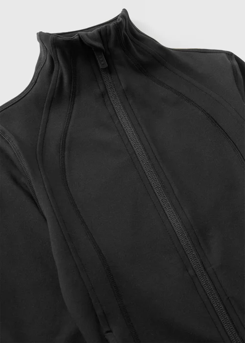 Girls Black Zip Sports Jacket (7-15yrs) - Age 7 Years Image 2