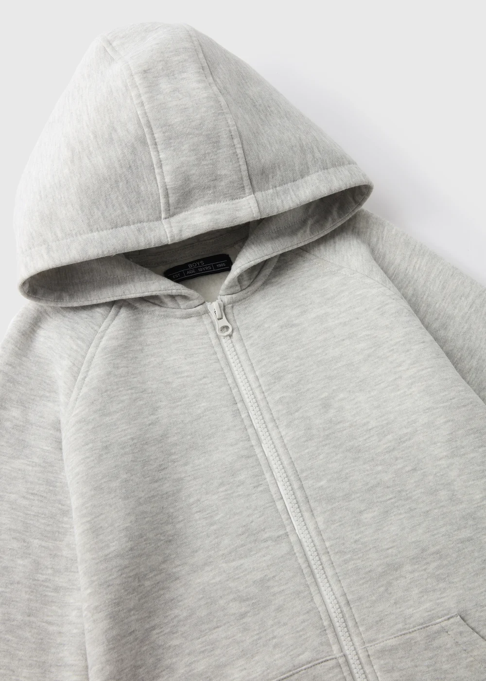Boys Grey Zip Up Hoodie (7-15yrs) - Age 9 Years Image 2