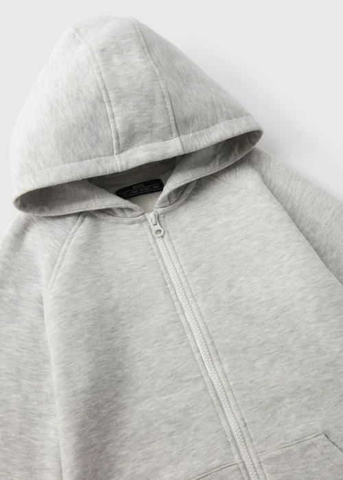 Boys Grey Zip Up Hoodie (7-15yrs) - Age 9 Years Image 2