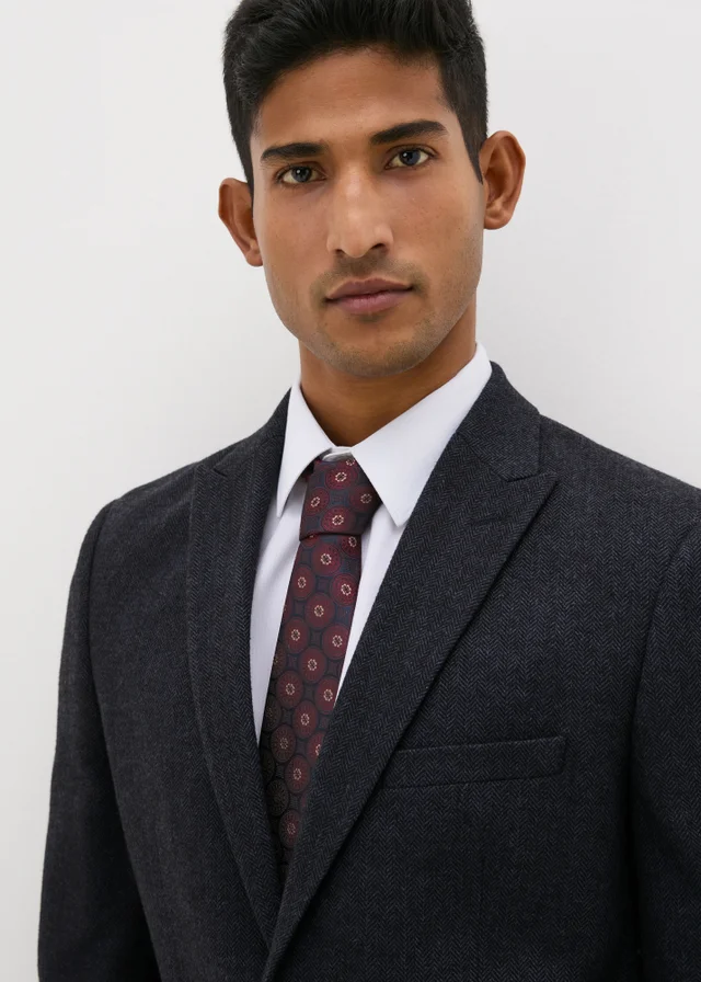 Taylor & Wright Highclere Navy Wool Blend Tailored Fit Suit Jacket