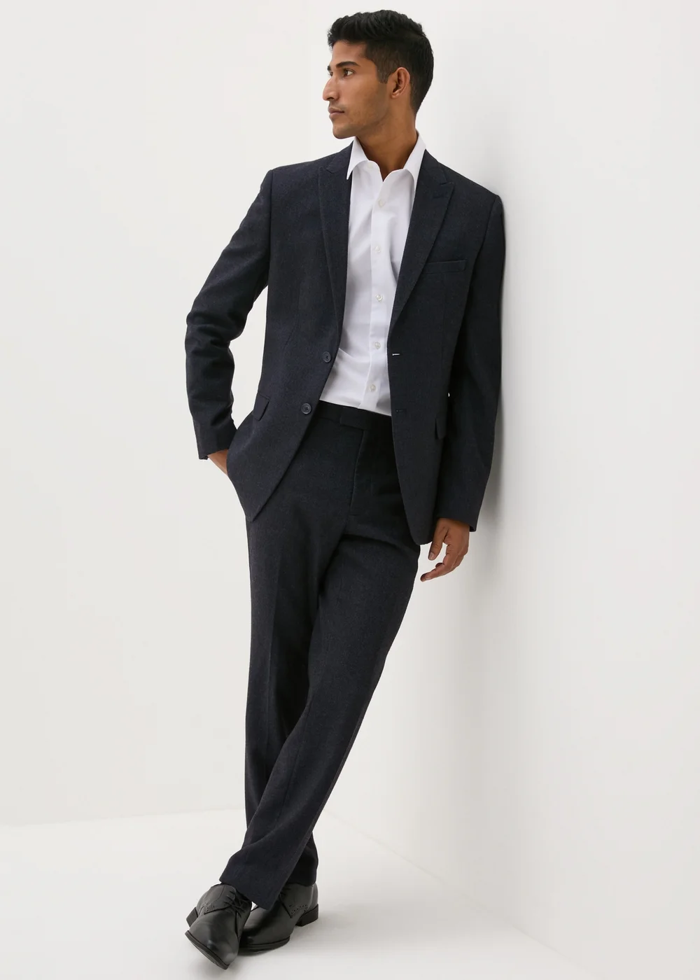 Taylor & Wright Highclere Navy Wool Blend Tailored Fit Suit Jacket - 40 Chest Long Image 2