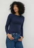 Navy Long Sleeve T Shirt - Size 8 Image 1