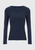 Navy Long Sleeve T Shirt - Size 8 Image 4