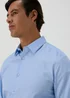 Taylor & Wright Blue Regular Fit Cotton Shirt - Small Image 1